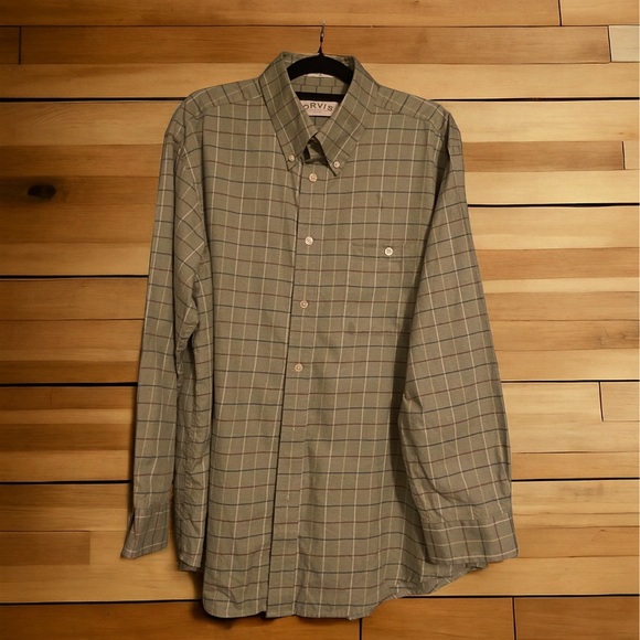 Orvis Men’s Large long sleeve flannel shirt. 100% cotton. - Picture 1 of 5